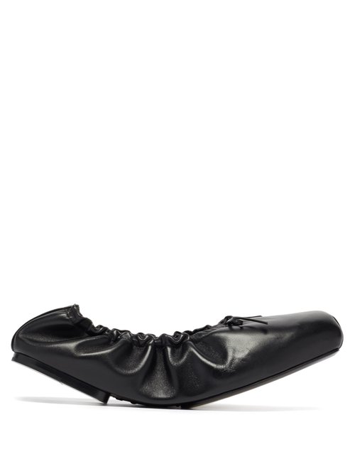 Khaite – Ahsland Foldable Leather Flats Black