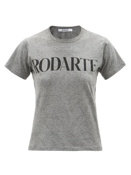 Rodarte - Logo-print Jersey T-shirt Grey