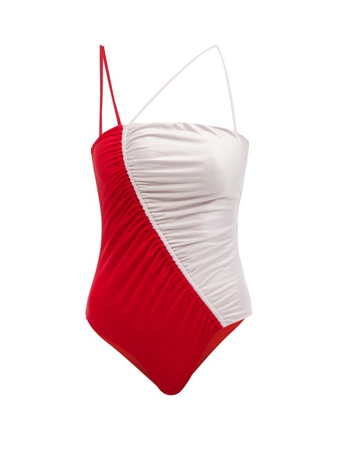Isa Boulder - Leonard Drawstring Swimsuit Red Multi Beachwear