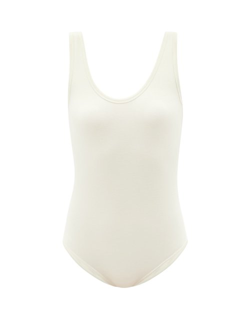 Buy Jil Sander - Low-back Cotton-jersey Bodysuit Cream online - shop best Jil Sander 
