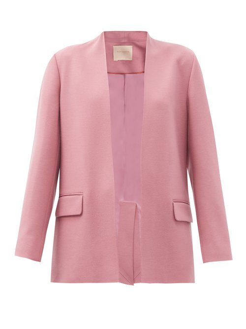 Buy Roksanda - Signy Single-breasted Wool-jersey Jacket Pink online - shop best Roksanda clothing sales