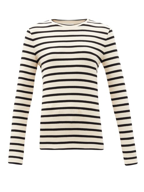 Jil Sander Logo-label Striped Cotton-jersey T-shirt