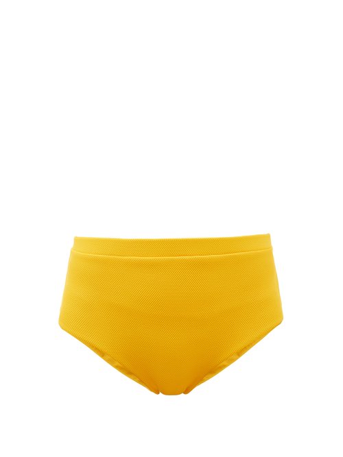 Cossie + Co – The Lucinda High-rise Bikini Briefs Yellow Beachwear