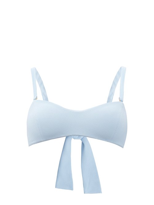 Cossie + Co - The Isla Detachable-strap Bikini Top Light Blue Beachwear