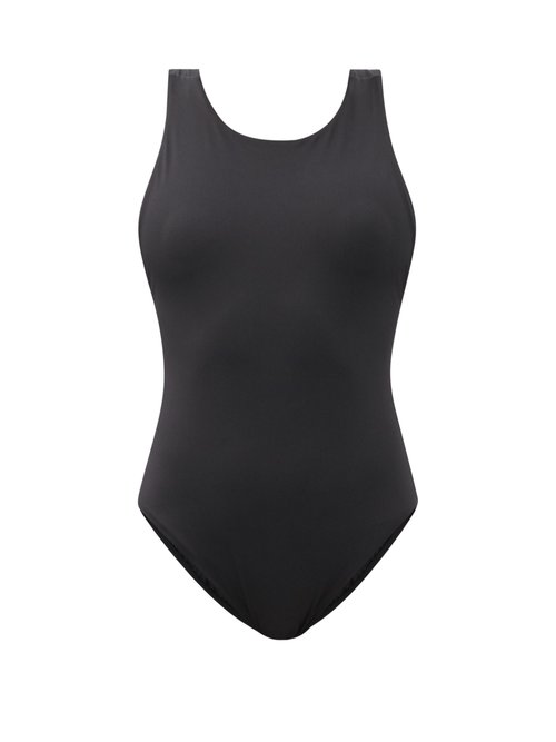 Asceno - Palermo Cross-back Swimsuit Black Beachwear