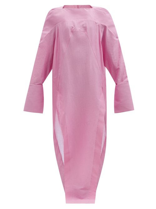 Rick Owens – Collage Oversized Cotton-blend Tunic Dress Pink