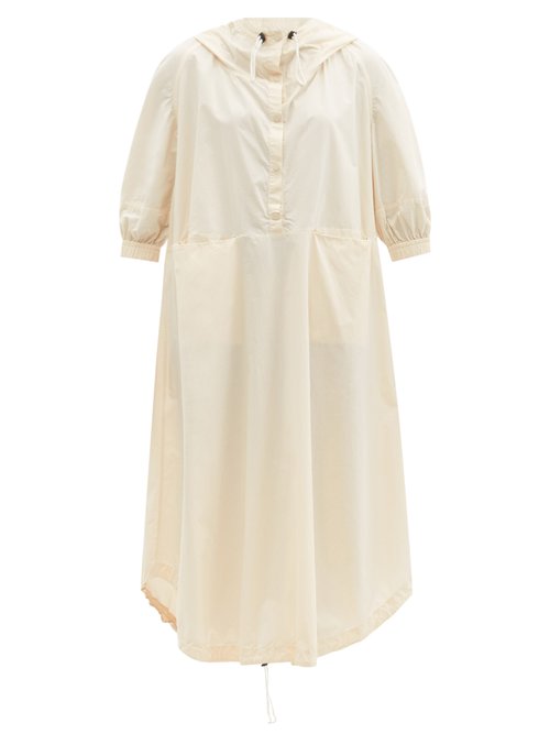 Birkenstock X Toogood - The Forager Hooded Cotton-poplin Dress Cream