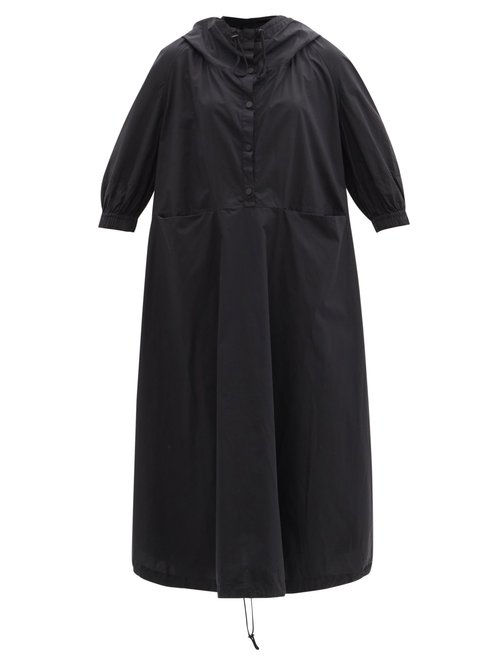 Birkenstock X Toogood - The Forager Hooded Cotton-poplin Dress Black