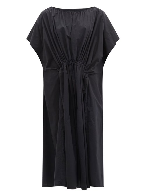 Buy Birkenstock X Toogood - The Mudlark Drawstring-waist Cotton Dress Black online - shop best Birkenstock X Toogood clothing sales