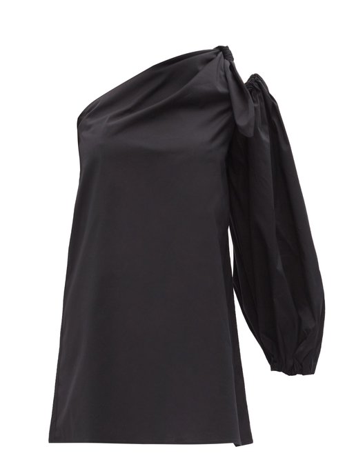 Buy Bernadette - Lucette Cotton-blend Poplin Mini Dress Black online - shop best Bernadette clothing sales