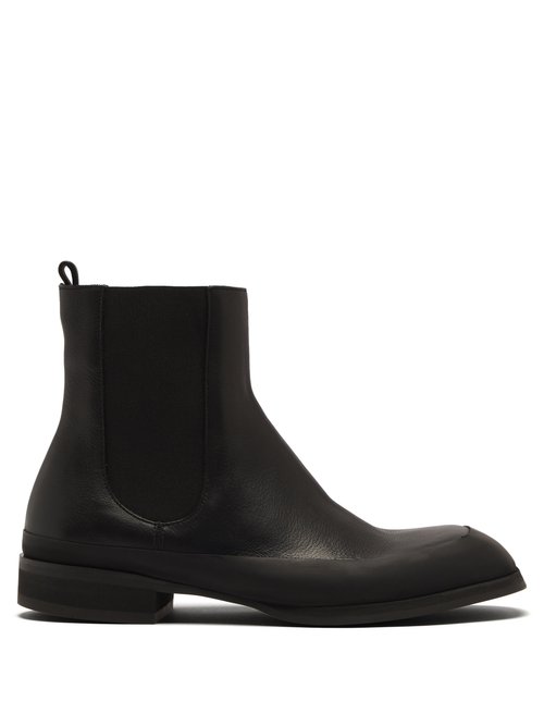 The Row - Garden Leather Chelsea Boots Black