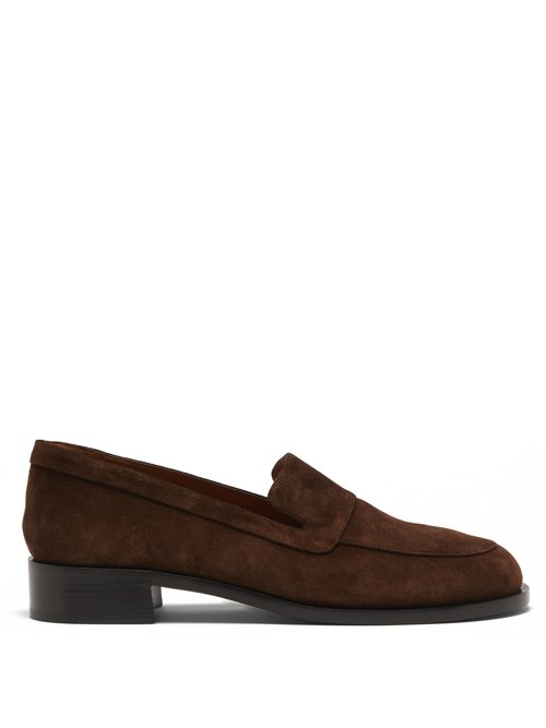 The Row - Garcon Suede Loafers Brown