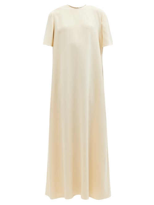 Buy The Row - Robi Crepe Longline Dress Cream online - shop best The Row clothing sales