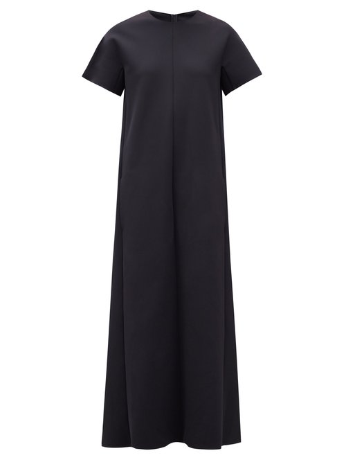 The Row - Carolina Scuba T-shirt Maxi Dress Black