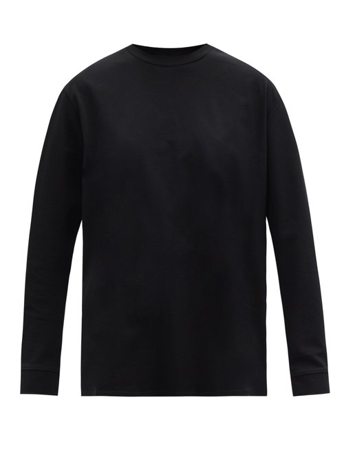 The Row - Ciles Pima-cotton Jersey Long-sleeved T-shirt Black