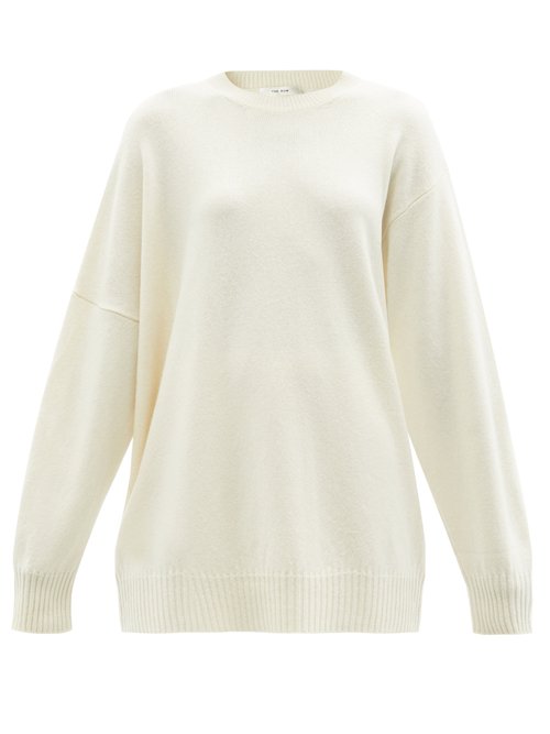 The Row - Clelia Asymmetric Wool-blend Sweater Ivory