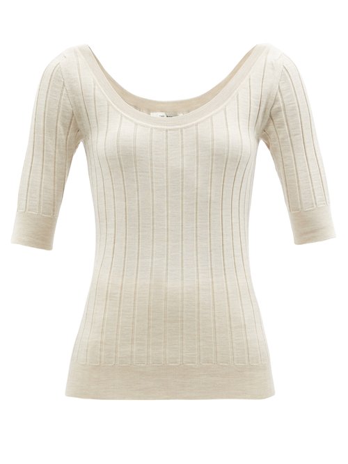 The Row - Colombe Ribbed Wool-blend Sweater Beige
