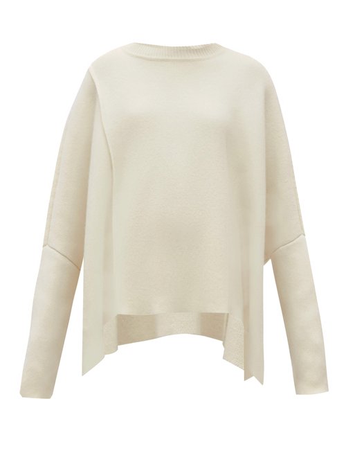 The Row - Cordelia Drop-shoulder Cashmere Sweater White