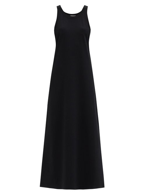 The Row - Elkie Pima-cotton Jersey Maxi Dress Black