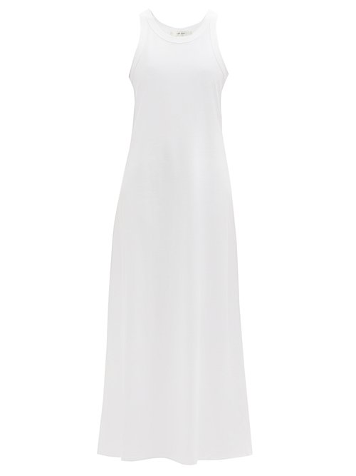 The Row - Elkie Pima-cotton Jersey Maxi Dress White