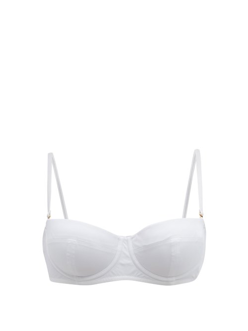 Dolce & Gabbana - Underwired Balconette Bikini Top White Beachwear