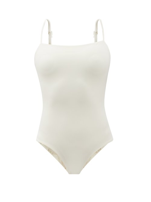 Jil Sander - Square-neck Swimsuit White Beachwear