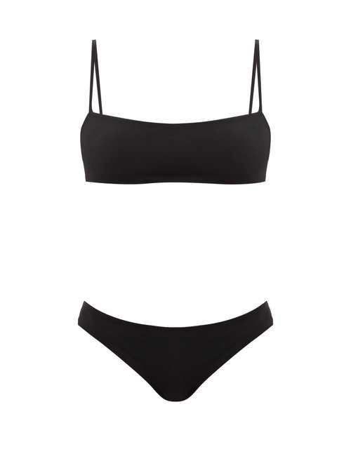 Jil Sander - Logo-print Stretch-jersey Bikini Black Beachwear