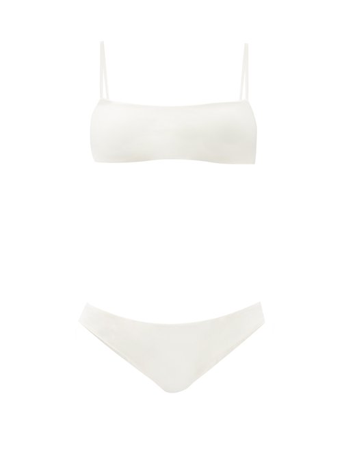 Jil Sander – Square-neck Bikini White Beachwear