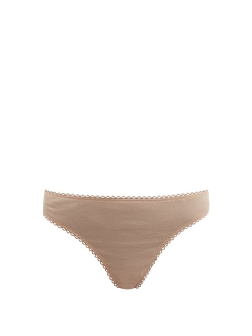 Araks Stella Organic-cotton Thong In Nude