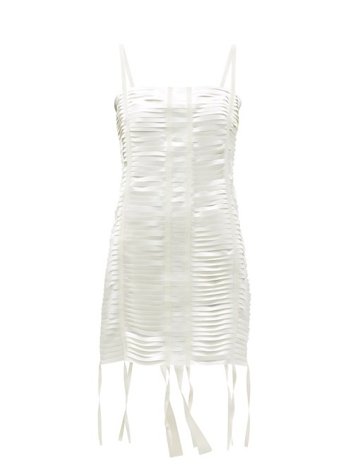 Buy Givenchy - Cutout Satin Mini Dress White online - shop best Givenchy clothing sales