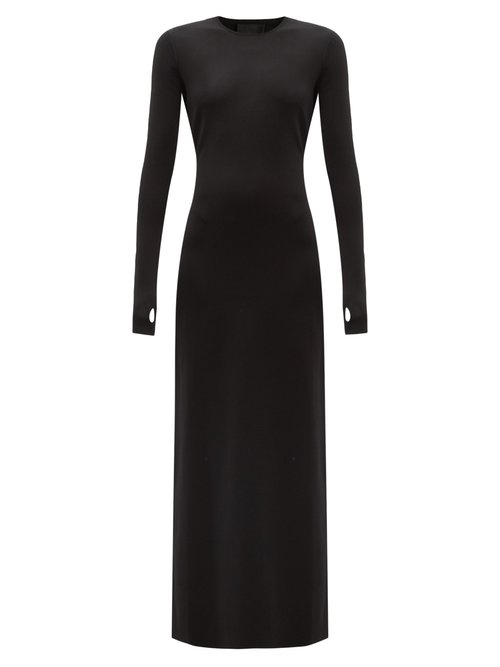Givenchy - Cutout-back Jersey Maxi Dress Black
