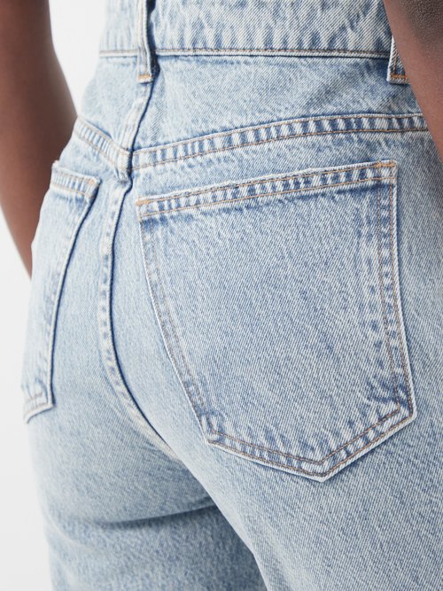 Daria Santa Fe Faded-wash Slim-leg Jeans In Light Blue