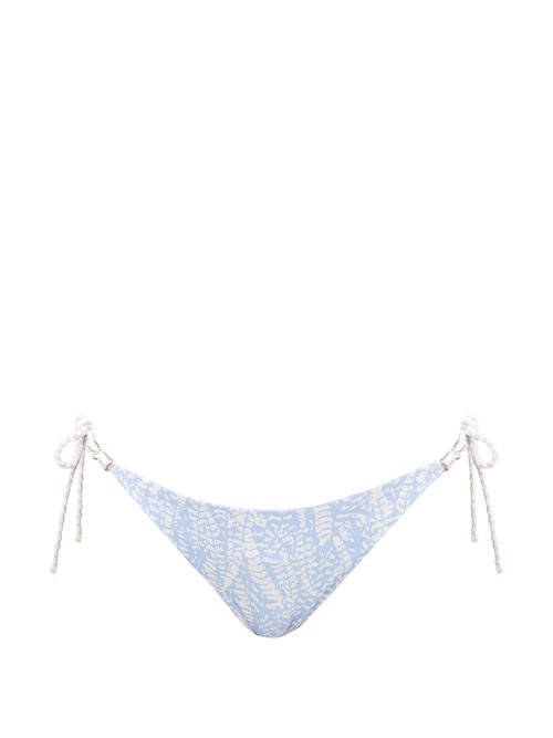 Buy Heidi Klein - Cape Verde Reversible Tie-side Bikini Briefs Blue Print online - shop best Heidi Klein swimwear sales