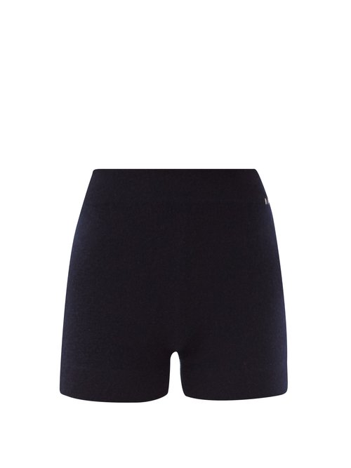 Extreme Cashmere - Very Elasticated-waist Cashmere Shorts Navy