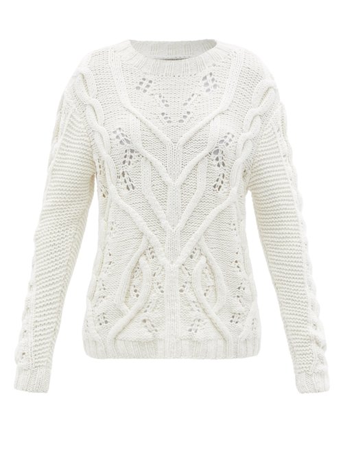 Buy Gabriela Hearst - Kvyat Cable-knit Cashmere Sweater Ivory online - shop best Gabriela Hearst 