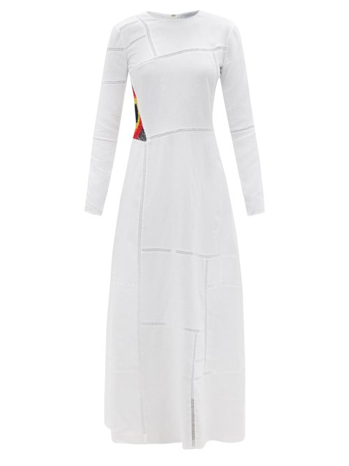 Buy Gabriela Hearst - Jaime Aloe-infused Linen Maxi Dress White online - shop best Gabriela Hearst clothing sales