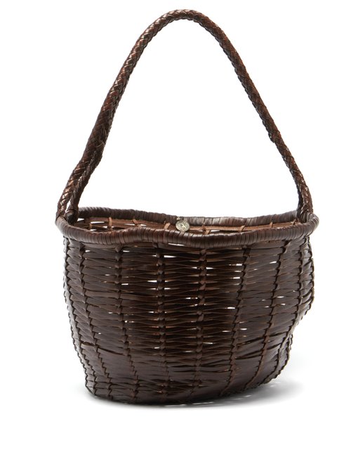 Jane Birkin Large Woven-leather Basket Bag