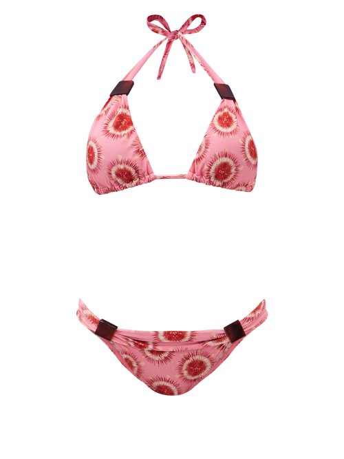 Adriana Degreas - Exotic Passion Floral-print Bikini Pink Print Beachwear
