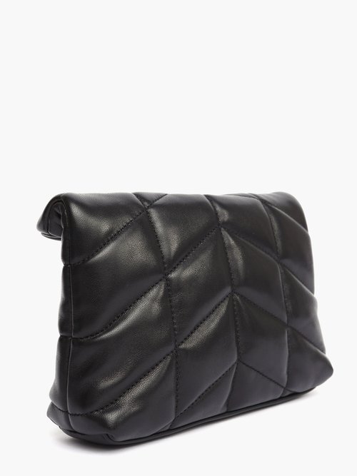 Saint Laurent 87 Quilted-leather Clutch Bag in Black