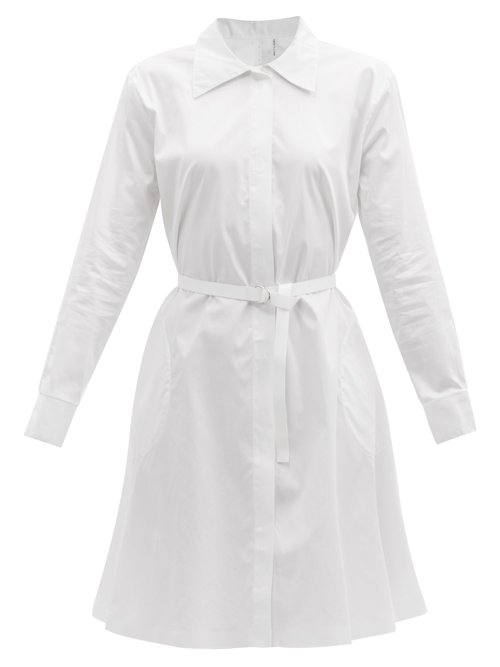 Norma Kamali – Boyfriend Cotton-poplin Shirt Dress White