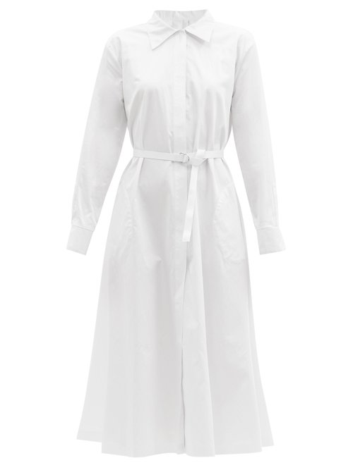Norma Kamali - Boyfriend Cotton-poplin Midi Shirt Dress White