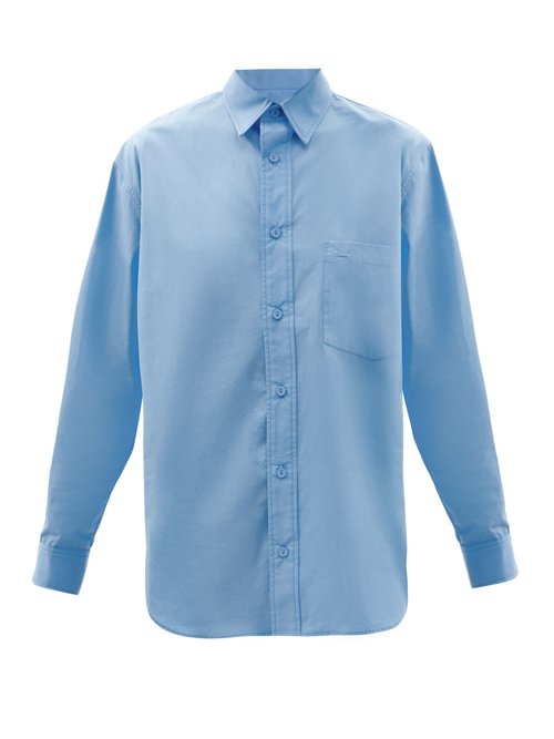 Matteau – Relaxed Organic Cotton-poplin Shirt Blue