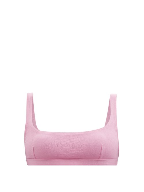 Matteau - The Nineties Scoop-neck Bikini Top Pink Beachwear