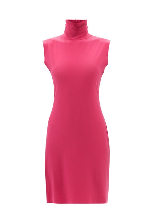 Norma Kamali - Turtle Slim-fit Jersey Dress Pink