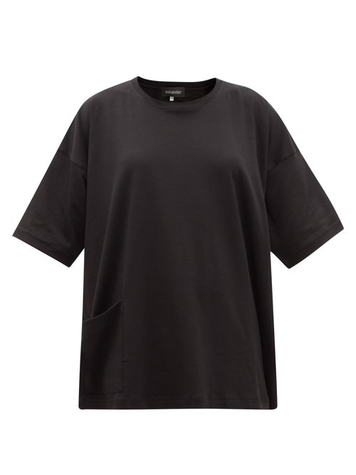 Eskandar - Oversized Pima Cotton-jersey T-shirt Black