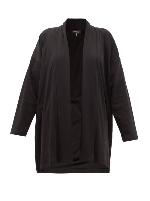 Eskandar - Shawl Collar Pima Cotton-jersey Cardigan Black