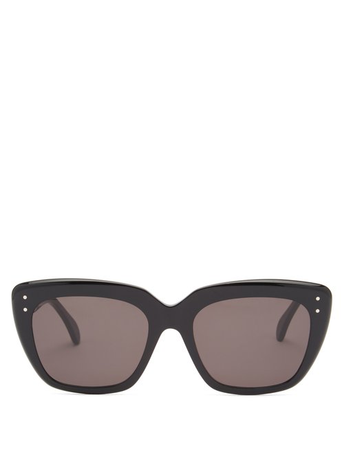 Alaïa Eyewear Studded Cat-eye Acetate Sunglasses In Black
