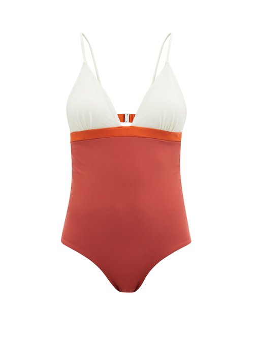Casa Raki - Maggie V-neck Recycled-fibre Swimsuit Multi Beachwear