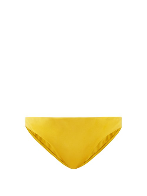 Buy Casa Raki - Flor Low-rise Bikini Briefs Yellow online - shop best Casa Raki swimwear sales
