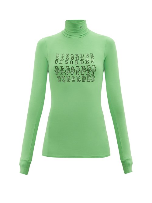 Raf Simons - Disorder Roll-neck Jersey Top Green
